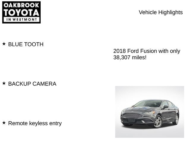 Used 2018 Ford Fusion S FWD image 5