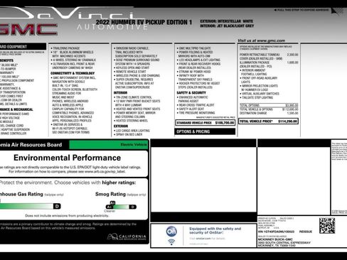 Used 2022 GMC Hummer EV Edition 1 w/ LPO, Illumination Package AWD/4WD image 6