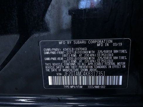 Used 2019 Subaru Crosstrek 2.0i Limited w/ Moonroof Package image 34