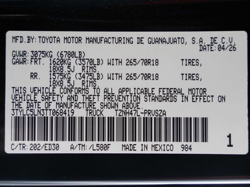 Used 2026 Toyota Tacoma TRD Pro w/ Tow Tech Package AWD/4WD image 56