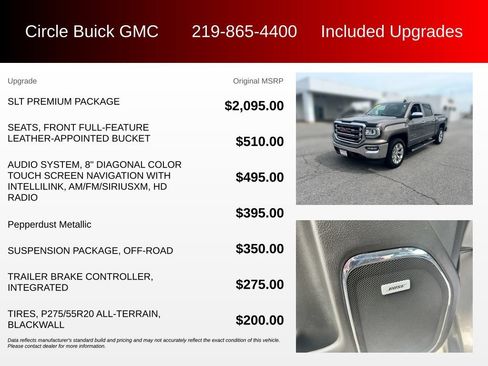 Used 2017 GMC Sierra 1500 SLT w/ SLT Premium Package AWD/4WD image 3