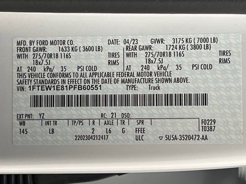 Used 2023 Ford F150 Tremor w/ Trailer Tow Package image 74