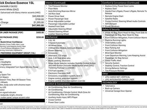 Certified 2024 Buick Enclave Essence w/ LPO, Floor Liner Package AWD/4WD image 32