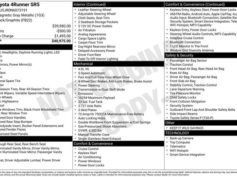 Used 2022 Toyota 4Runner SR5 AWD/4WD image 4