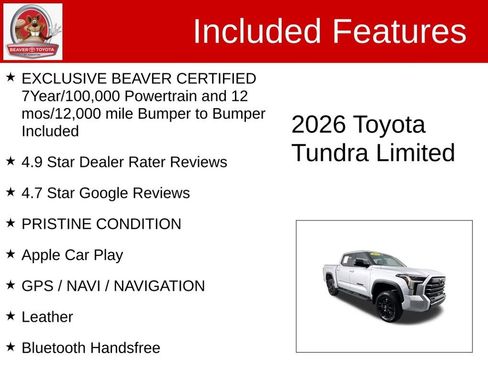 Used 2026 Toyota Tundra Limited w/ Nightshade Package AWD/4WD image 4