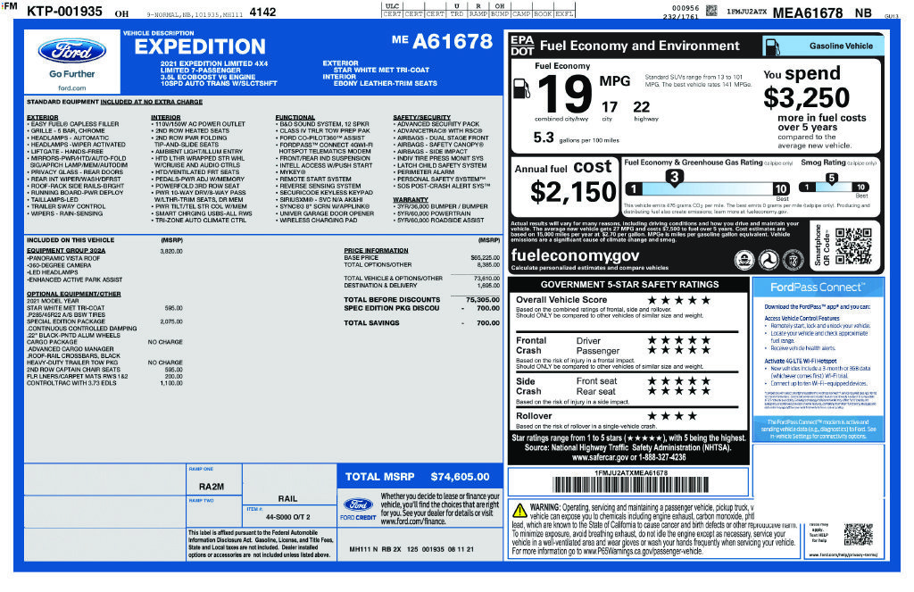 Used 2021 Ford Expedition Limited AWD/4WD image 11