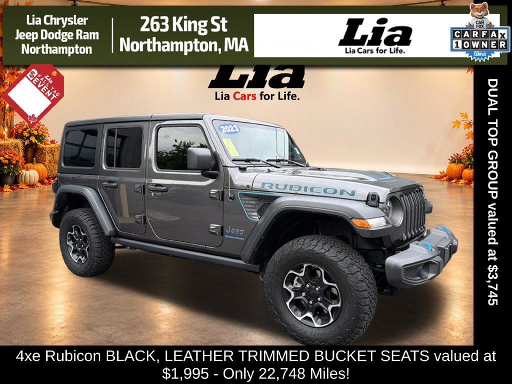 Certified 2023 Jeep Wrangler Unlimited Rubicon 4xe w/ Dual Top Group AWD/4WD image 1