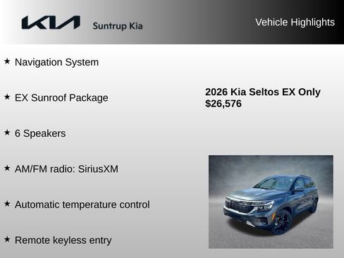 Used 2026 Kia Seltos EX w/ EX Sunroof Package image 8