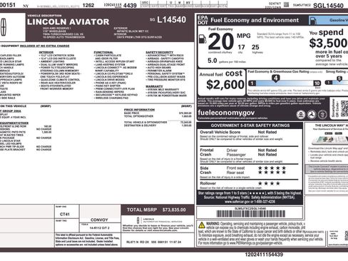 Used 2025 Lincoln Aviator Reserve w/ Illumination Package AWD/4WD image 50