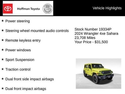 Used 2024 Jeep Wrangler Unlimited Sahara AWD/4WD image 16