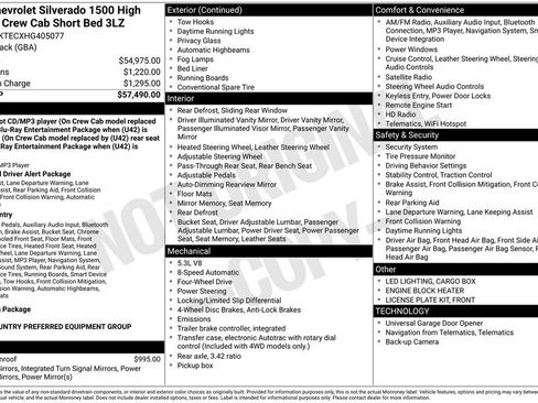 Used 2017 Chevrolet Silverado 1500 High Country AWD/4WD image 19