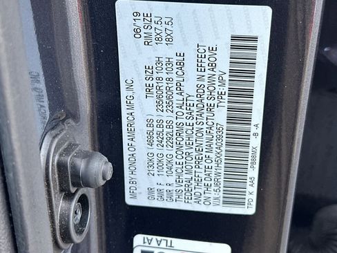 Certified 2019 Honda CR-V EX image 35