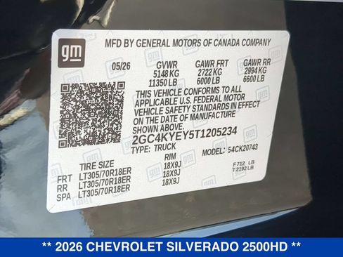 New 2026 Chevrolet Silverado 2500 ZR2 AWD/4WD image 27