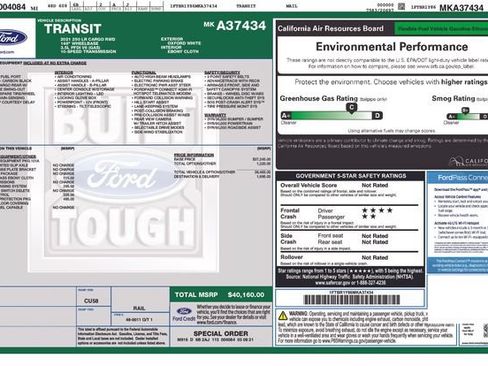 Used 2021 Ford Transit 250 Low Roof w/ Load Area Protection Package RWD image 35
