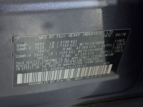 Used 2016 Subaru Outback 2.5i Limited image 41