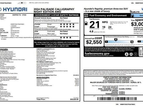 Used 2024 Hyundai Palisade Calligraphy AWD/4WD image 3