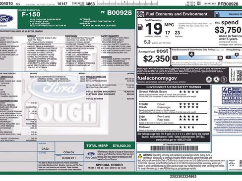 Used 2023 Ford F150 Platinum w/ Equipment Group 701A High AWD/4WD image 5