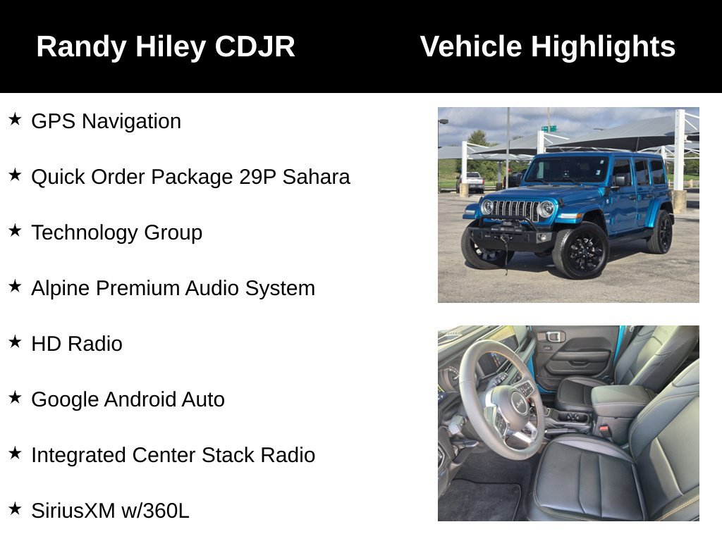Used 2024 Jeep Wrangler Unlimited Sahara w/ Technology Group AWD/4WD image 5