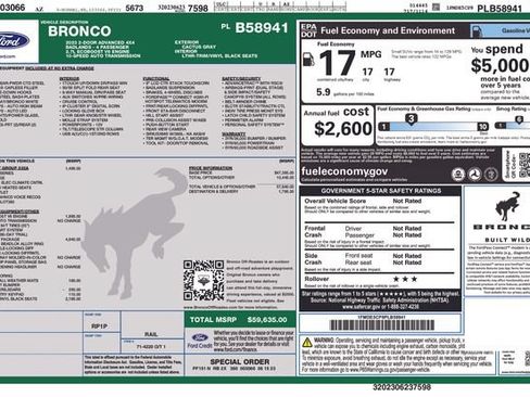 Used 2023 Ford Bronco Badlands w/ Sasquatch Package AWD/4WD image 22