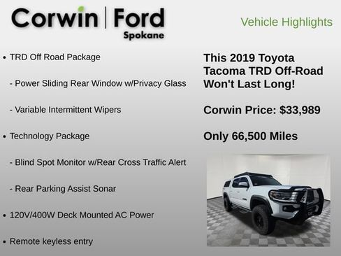 Used 2019 Toyota Tacoma TRD Off-Road w/ Technology Package image 12