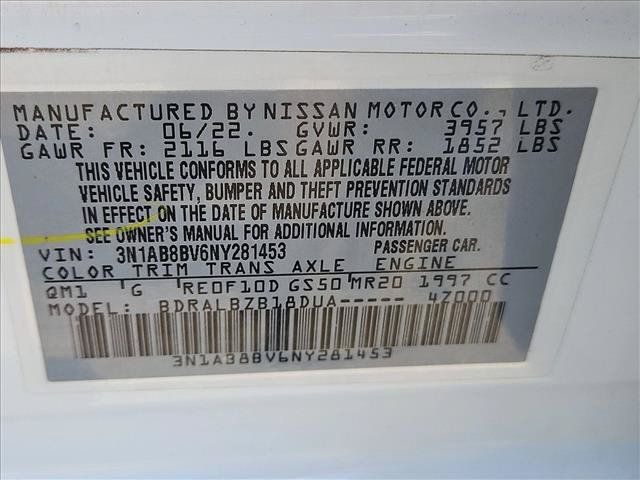 Certified 2022 Nissan Sentra S w/ Lighting Package FWD image 28