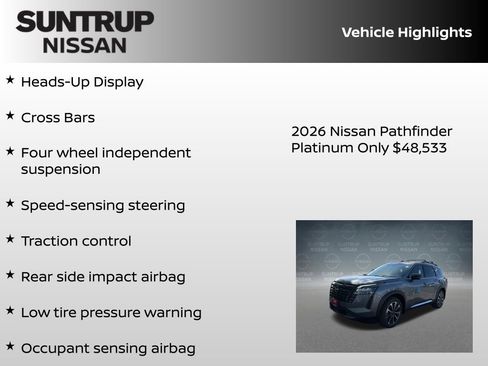 New 2026 Nissan Pathfinder Platinum AWD/4WD image 16