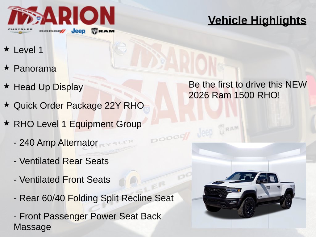 New 2026 RAM 1500 RHO w/ RHO Level 1 Equipment Group AWD/4WD image 5