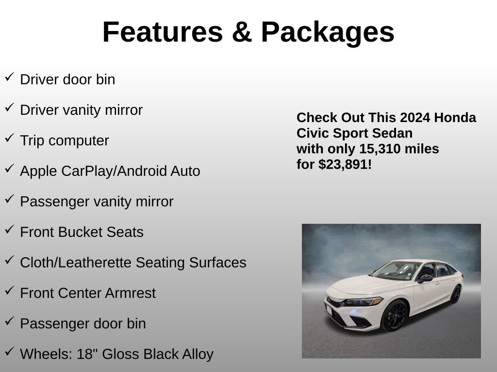 Certified 2024 Honda Civic Sport image 24