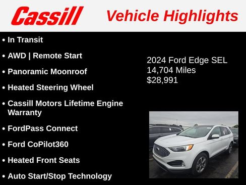 Used 2024 Ford Edge SEL w/ Convenience Package AWD/4WD image 3
