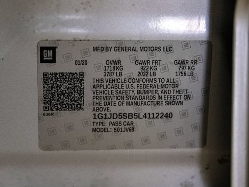 Used 2020 Chevrolet Sonic LT FWD image 65