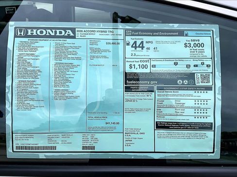 New 2026 Honda Accord Touring image 21