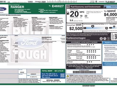 New 2026 Ford Ranger Lariat AWD/4WD image 23