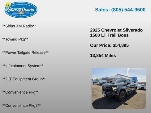 Used 2025 Chevrolet Silverado 1500 LT Trail Boss w/ Convenience Package II AWD/4WD image 19