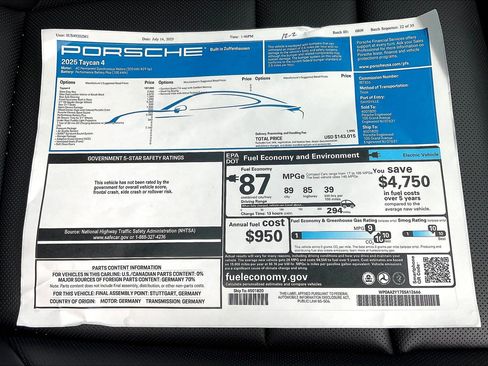 New 2025 Porsche Taycan image 14