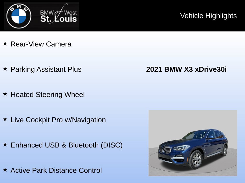 Used 2021 BMW X3 xDrive30i w/ Premium Package AWD/4WD image 16