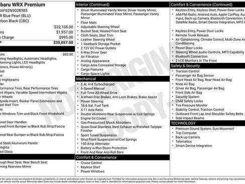 Used 2022 Subaru WRX Premium image 1