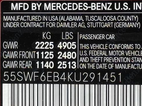 Used 2019 Mercedes-Benz C 43 AMG 4MATIC Sedan w/ Parking Assistance Package image 53