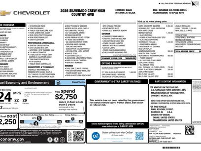 New 2026 Chevrolet Silverado 1500 High Country w/ High Country Premium Package