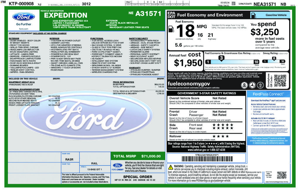 Used 2022 Ford Expedition Limited AWD/4WD image 9