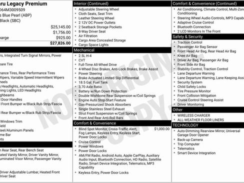 Used 2021 Subaru Legacy Premium image 6