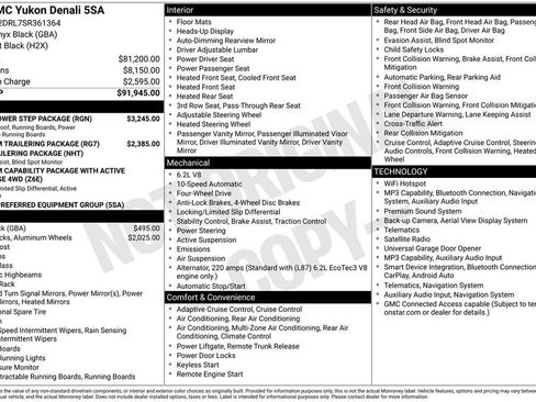 Used 2025 GMC Yukon Denali w/ Sun & Power Step Package AWD/4WD image 2