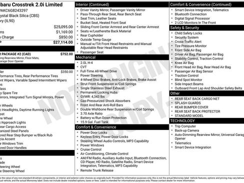 Used 2016 Subaru Crosstrek 2.0i Limited w/ Popular Package #2 image 6