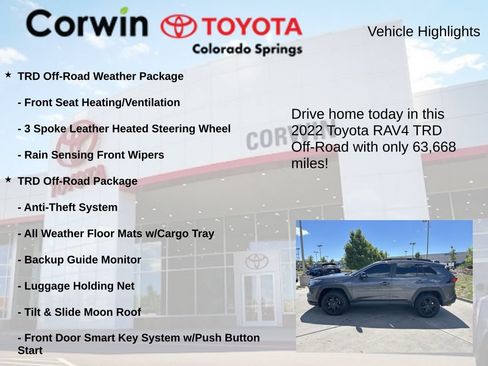 Used 2022 Toyota RAV4 TRD Off-Road w/ TRD Off-Road Weather Package AWD/4WD image 6