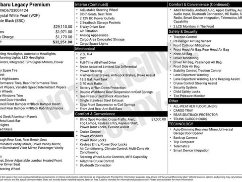 Certified 2025 Subaru Legacy Premium image 10