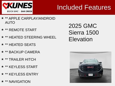 Used 2025 GMC Sierra 1500 Elevation w/ LPO, GMC Protection Package AWD/4WD image 2