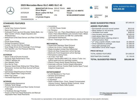 Used 2025 Mercedes-Benz GLC 43 AMG 4MATIC Coupe image 41