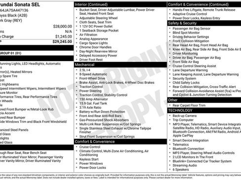Used 2025 Hyundai Sonata SEL FWD image 1