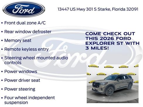 New 2026 Ford Explorer ST w/ Sun And Sound Package AWD/4WD image 30