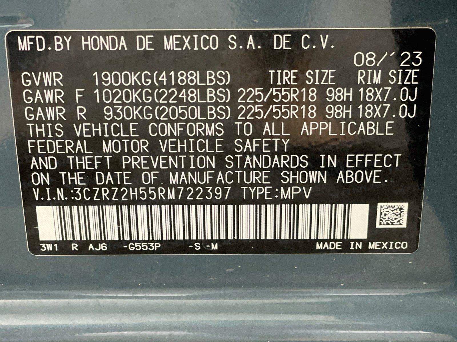 Certified 2024 Honda HR-V Sport image 35