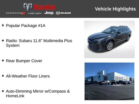 Used 2025 Subaru Outback Premium w/ Popular Package #1A AWD/4WD image 3